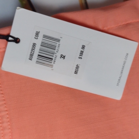 7 FOR ALL MANKIND - coral high waist skinny ankle jeans size 32 - Picture 2 of 6